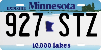 MN license plate 927STZ