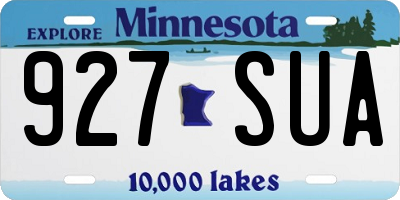 MN license plate 927SUA