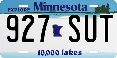 MN license plate 927SUT