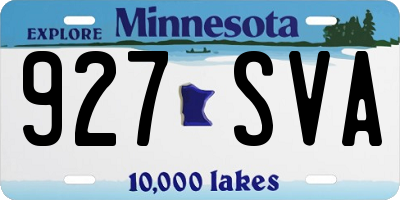 MN license plate 927SVA