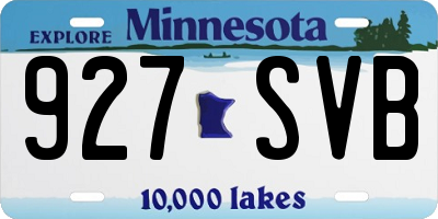 MN license plate 927SVB