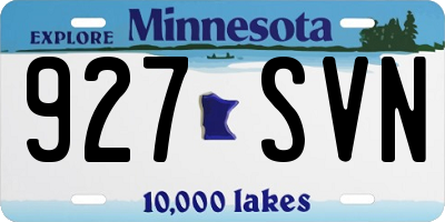 MN license plate 927SVN