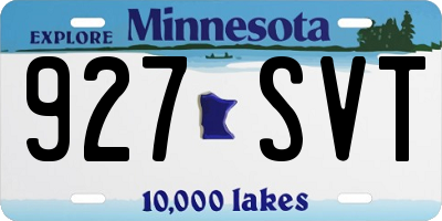 MN license plate 927SVT