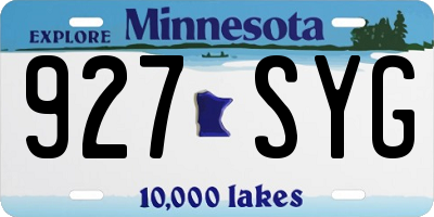 MN license plate 927SYG