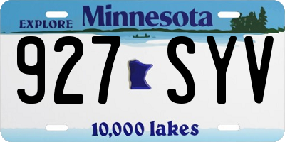 MN license plate 927SYV