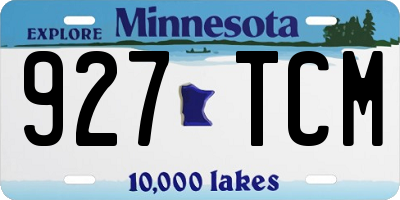 MN license plate 927TCM