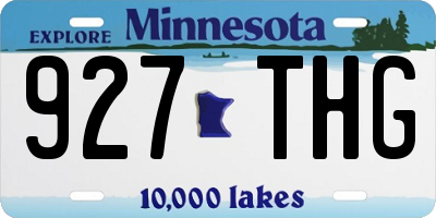 MN license plate 927THG