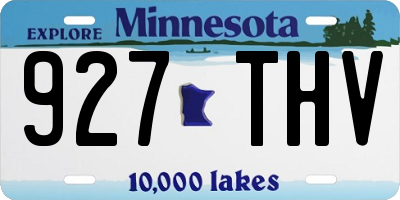 MN license plate 927THV