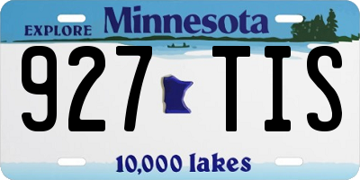 MN license plate 927TIS