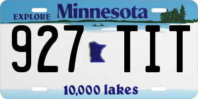 MN license plate 927TIT