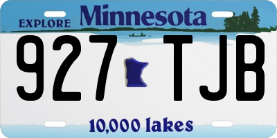 MN license plate 927TJB
