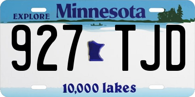 MN license plate 927TJD