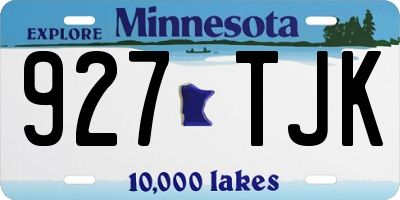 MN license plate 927TJK