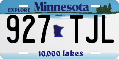 MN license plate 927TJL