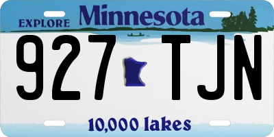 MN license plate 927TJN