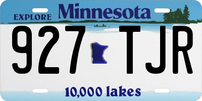 MN license plate 927TJR
