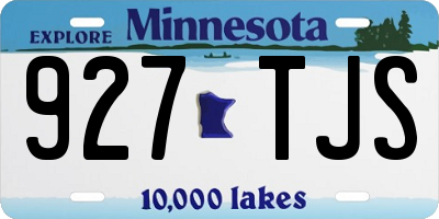MN license plate 927TJS