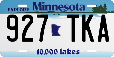 MN license plate 927TKA