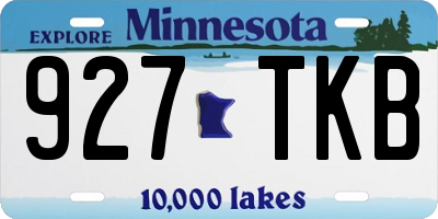 MN license plate 927TKB