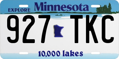 MN license plate 927TKC