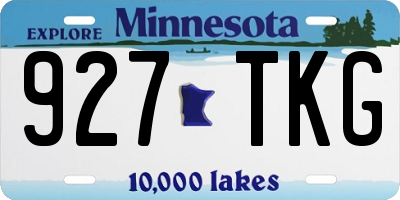 MN license plate 927TKG