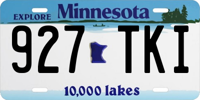 MN license plate 927TKI