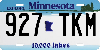 MN license plate 927TKM