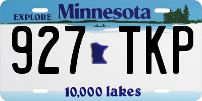 MN license plate 927TKP