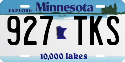 MN license plate 927TKS