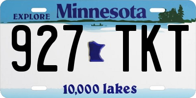 MN license plate 927TKT
