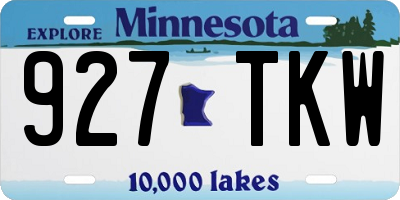 MN license plate 927TKW