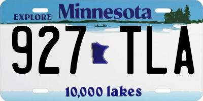 MN license plate 927TLA