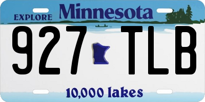 MN license plate 927TLB