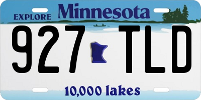 MN license plate 927TLD