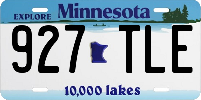 MN license plate 927TLE