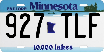 MN license plate 927TLF
