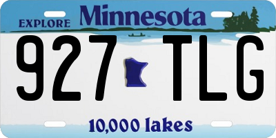 MN license plate 927TLG