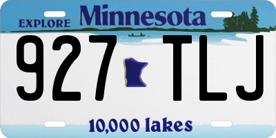 MN license plate 927TLJ