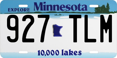 MN license plate 927TLM