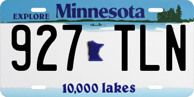 MN license plate 927TLN