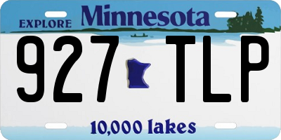 MN license plate 927TLP