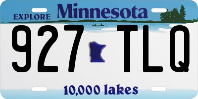 MN license plate 927TLQ