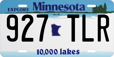 MN license plate 927TLR
