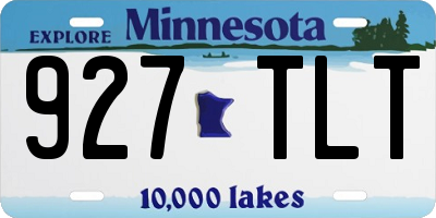 MN license plate 927TLT