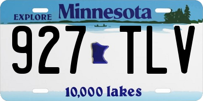 MN license plate 927TLV