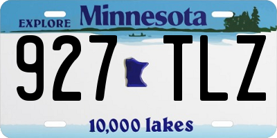 MN license plate 927TLZ