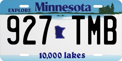 MN license plate 927TMB