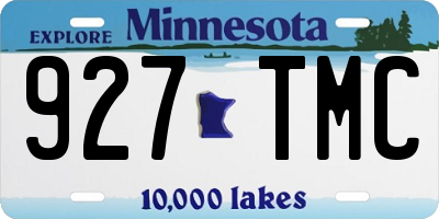 MN license plate 927TMC