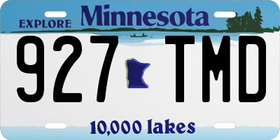 MN license plate 927TMD