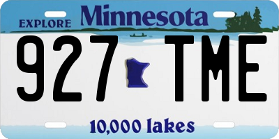 MN license plate 927TME